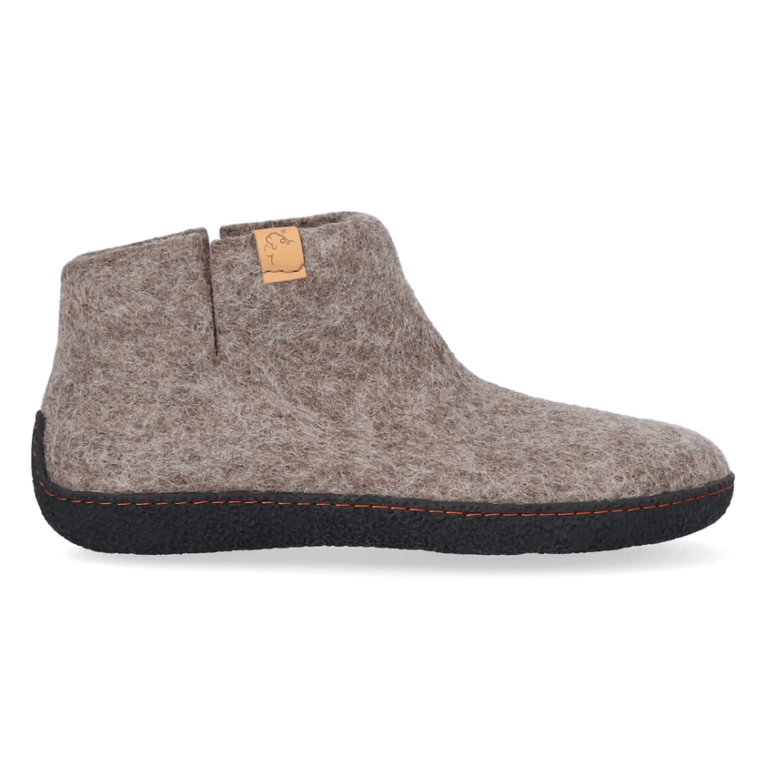 Rabara Wollfilz-Pantoffel Marbled Brown