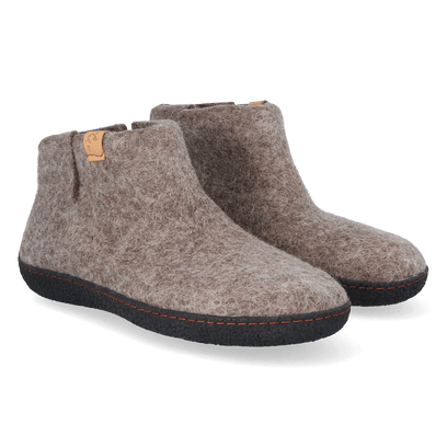 Rabara Wollfilz-Pantoffel Marbled Brown