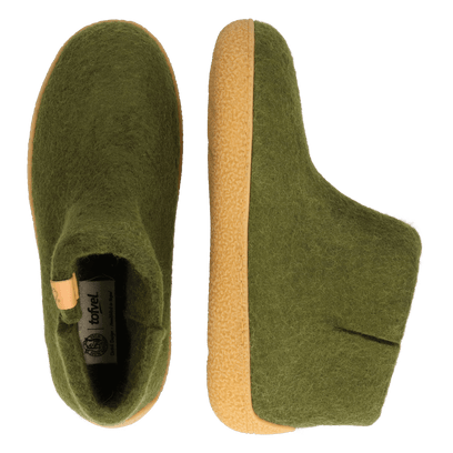 Rabara Maha Wollfilz-Hausschuhe Olive Green