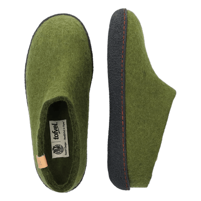 Slipa Wollfilz-Pantoffel Olive Green