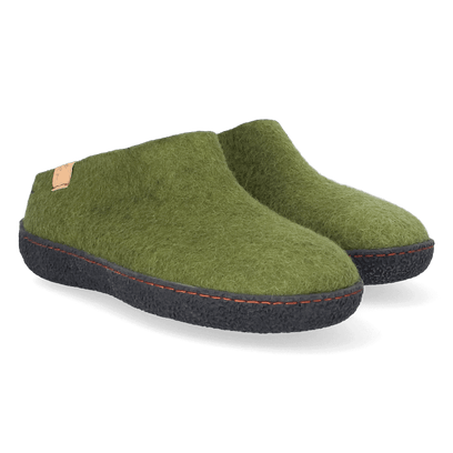 Slipa Wollfilz-Pantoffel Olive Green