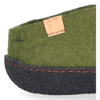 Slipa Wollfilz-Pantoffel Olive Green