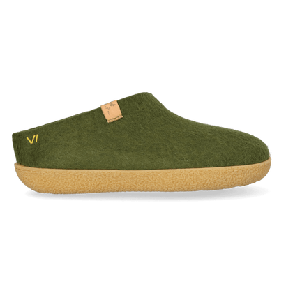 Slipa Maha Wollfilz-Pantoffel Olive Green Slipa Maha Wollfilz-Hausschuhe Olive Green