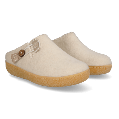 Sundara Wollfilz-Pantoffel White