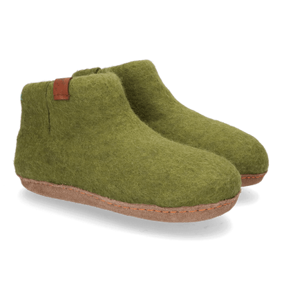 Mula Wollfilz-Pantoffel Olive Green