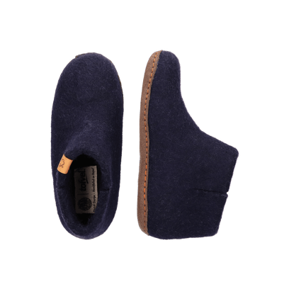 Luna Kids Wollfilz-Pantoffel Navy Blue