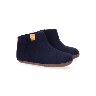 Luna Kids Wollfilz-Pantoffel Navy Blue