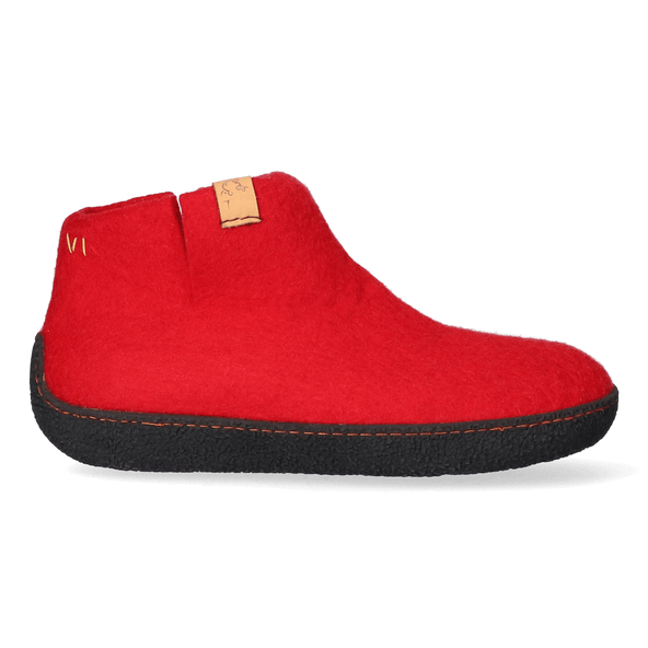 Rabara Wollfilz-Hausschuhe Red Rabara Wollfilz-Pantoffel Red