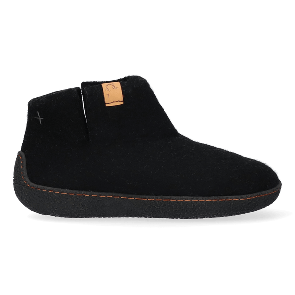 Rabara Wollfilz-Hausschuhe Black Rabara Wollfilz-Pantoffel Black