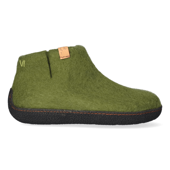 Rabara Wollfilz-Hausschuhe Olive Green Rabara Wollfilz-Pantoffel Olive Green