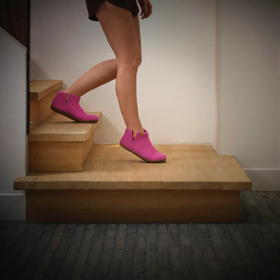 Mula Wollfilz-Hausschuhe Pink